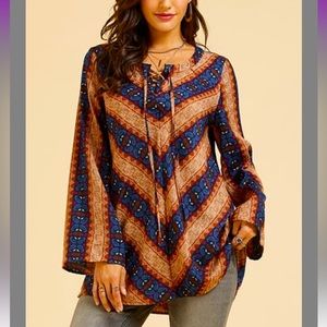 2/$30 Swing Tunic with cross tie front